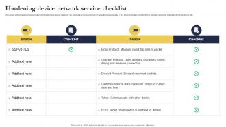 Hardening Device Network Service Checklist