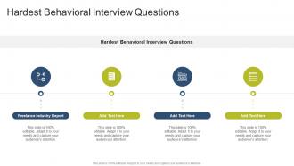 Hardest Behavioral Interview Questions In Powerpoint And Google Slides Cpb