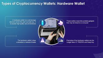 Hardware Wallets As One Of The Types Of Cryptocurrency Wallets Training Ppt