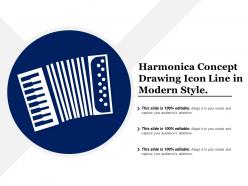 Harmonica concept drawing icon line in modern style