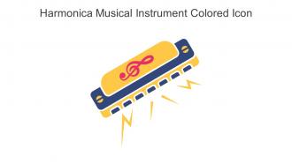 Harmonica Musical Instrument Colored Icon In Powerpoint Pptx Png And Editable Eps Format