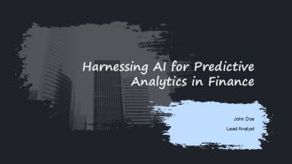 Harnessing AI For Predictive Analytics In Finance PPT Summary ACP