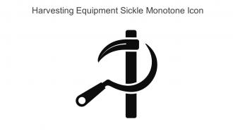 Harvesting Equipment Sickle Monotone Icon In Powerpoint Pptx Png And Editable Eps Format