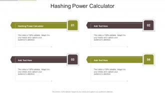 Hashing Power Calculator In Powerpoint And Google Slides Cpb