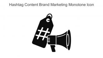 Hashtag Content Brand Marketing Monotone Icon In Powerpoint Pptx Png And Editable Eps Format