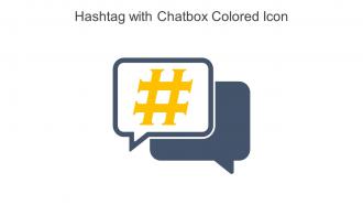 Hashtag With Chatbox Colored Icon In Powerpoint Pptx Png And Editable Eps Format