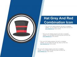 Hat grey and red combination icon