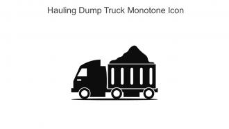 Hauling Dump Truck Monotone Icon In Powerpoint Pptx Png And Editable Eps Format