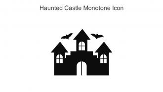 Haunted Castle Monotone Icon In Powerpoint Pptx Png And Editable Eps Format