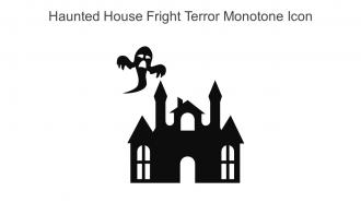 Haunted House Fright Terror Monotone Icon In Powerpoint Pptx Png And Editable Eps Format