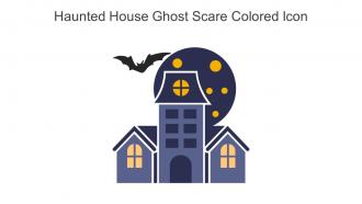 Haunted House Ghost Scare Colored Icon In Powerpoint Pptx Png And Editable Eps Format