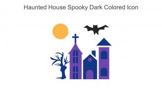 Haunted House Spooky Dark Colored Icon In Powerpoint Pptx Png And Editable Eps Format