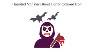 Haunted Monster Ghost Horror Colored Icon In Powerpoint Pptx Png And Editable Eps Format