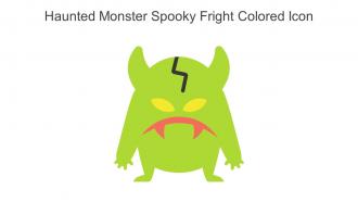 Haunted Monster Spooky Fright Colored Icon In Powerpoint Pptx Png And Editable Eps Format