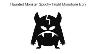Haunted Monster Spooky Fright Monotone Icon In Powerpoint Pptx Png And Editable Eps Format