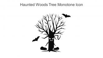 Haunted Woods Tree Monotone Icon In Powerpoint Pptx Png And Editable Eps Format