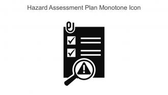 Hazard Assessment Plan Monotone Icon In Powerpoint Pptx Png And Editable Eps Format