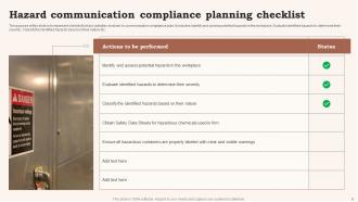 Hazard Communication Compliance Plan Powerpoint Ppt Template Bundles Designed Ideas