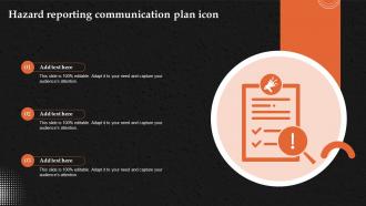 Hazard Reporting Communication Plan Icon