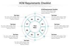Hcm requirements checklist ppt powerpoint presentation file show cpb