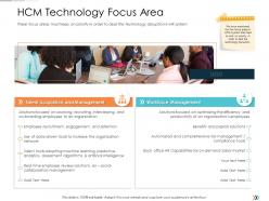 Hcm technology focus area technology disruption in hr system ppt structure