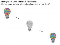 65174032 style variety 3 idea-bulb 4 piece powerpoint presentation diagram infographic slide