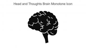 Head And Thoughts Brain Monotone Icon In Powerpoint Pptx Png And Editable Eps Format