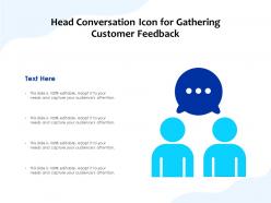 Head conversation icon for gathering customer feedback
