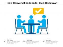 Head conversation icon for idea discussion