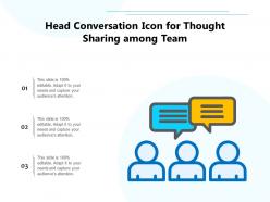 Head conversation icon for thought sharing among team