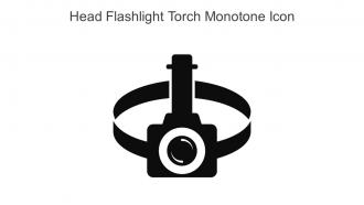 Head Flashlight Torch Monotone Icon In Powerpoint Pptx Png And Editable Eps Format