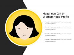 Head icon girl or women head profile