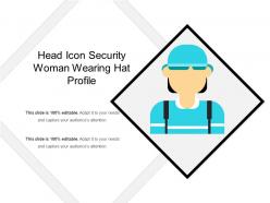 Head icon security woman wearing hat profile