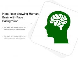 Head icon showing human brain with face background