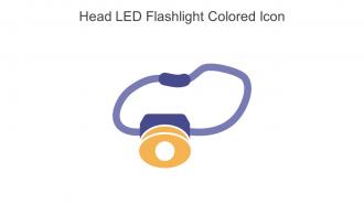 Head LED Flashlight Colored Icon In Powerpoint Pptx Png And Editable Eps Format