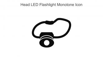Head LED Flashlight Monotone Icon In Powerpoint Pptx Png And Editable Eps Format
