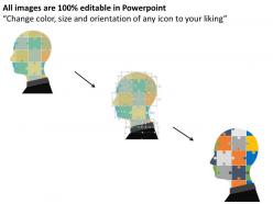 Head puzzle for social media apps flat powerpoint design