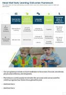 Head Start Early Learning Outcomes Framework Template 32 Report Infographic PPT PDF Document