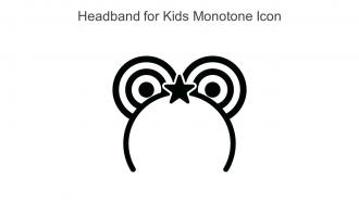 Headband For Kids Monotone Icon In Powerpoint Pptx Png And Editable Eps Format