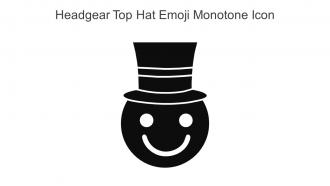 Headgear Top Hat Emoji Monotone Icon In Powerpoint Pptx Png And Editable Eps Format