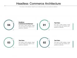 Headless commerce architecture ppt powerpoint presentation infographics icons cpb