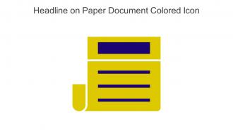 Headline On Paper Document Colored Icon In Powerpoint Pptx Png And Editable Eps Format