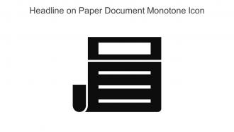 Headline On Paper Document Monotone Icon In Powerpoint Pptx Png And Editable Eps Format