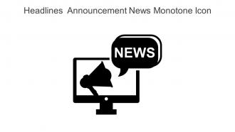Headlines Announcement News Monotone Icon In Powerpoint Pptx Png And Editable Eps Format