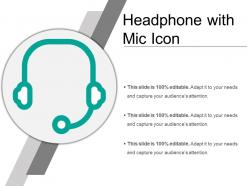 Headphone with mic icon