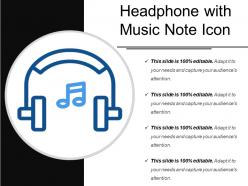 Headphone with music note icon