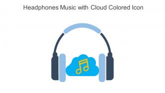 Headphones Music With Cloud Colored Icon In Powerpoint Pptx Png And Editable Eps Format
