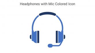 Headphones With Mic Colored Icon In Powerpoint Pptx Png And Editable Eps Format