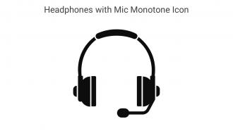 Headphones With Mic Monotone Icon In Powerpoint Pptx Png And Editable Eps Format