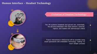 Headset Technology As Part Of Human Interface In Metaverse Training Ppt